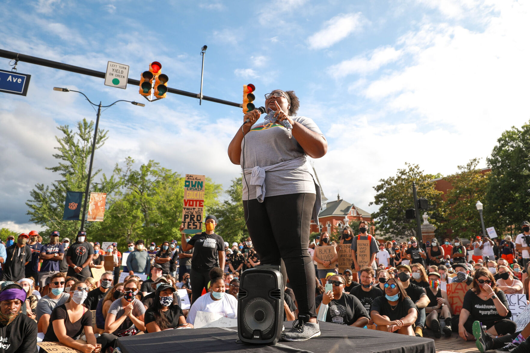 Auburn Students & Community for Change protest and march